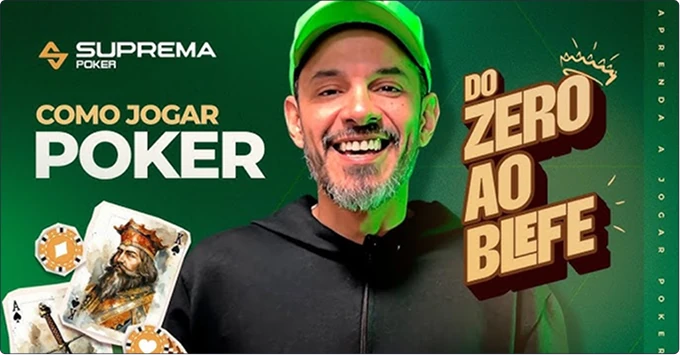 Key visual da série Do Zero ao Blefe da Suprema Poker